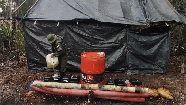 FANB destruye campamento de minería ilegal en el estado Amazonas