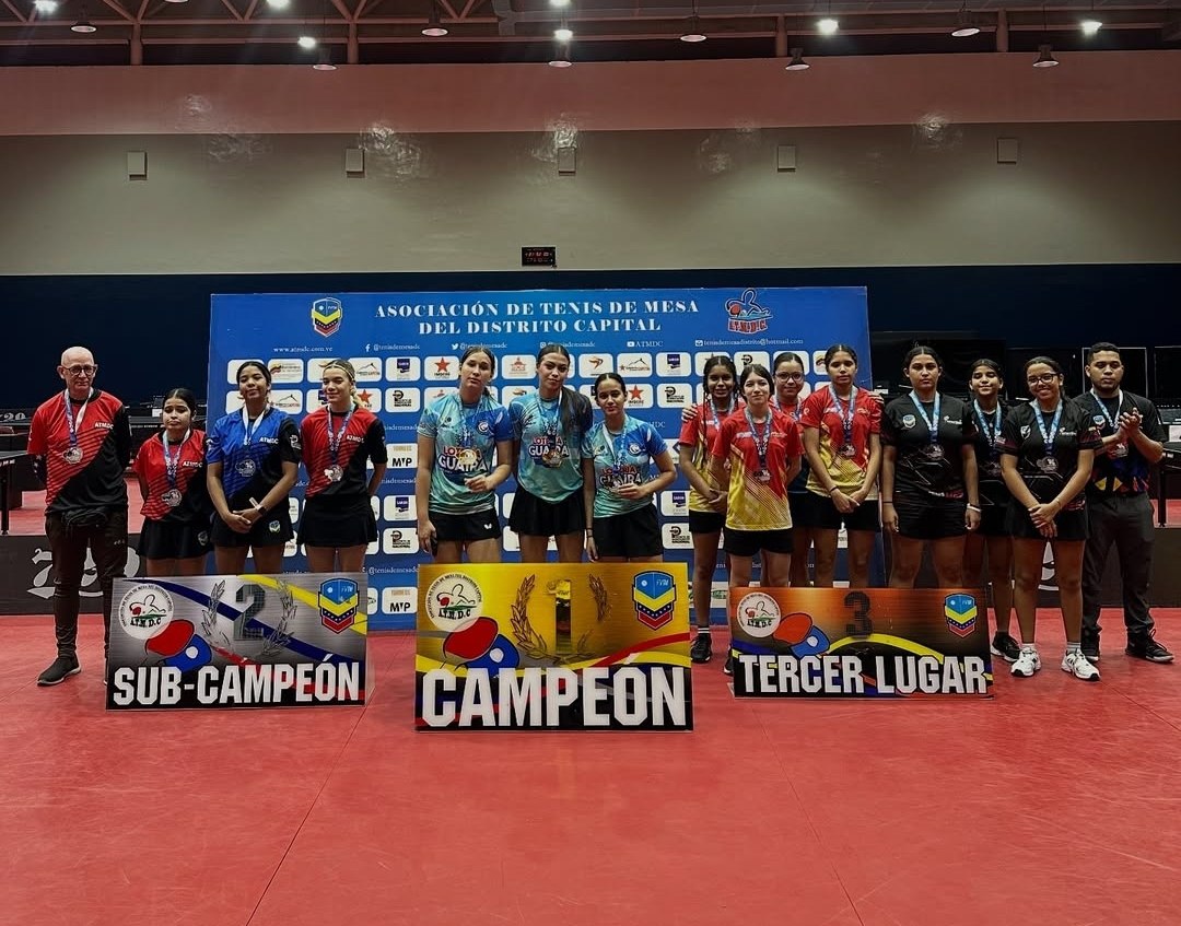 Caracas se consagra campeón del Nacional Sub-19 de Tenis de Mesa