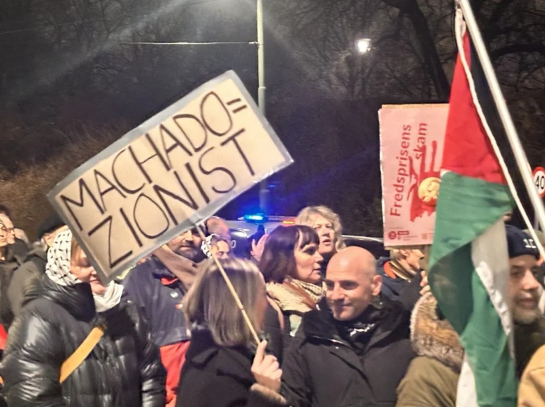 Masivas protestas contra entrega del Nobel de la Paz a María Machado